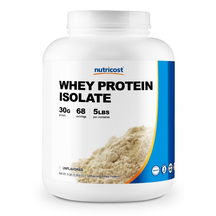 【Nutricost】 ホエイプロテイン アイソレート ノンフレーバー味 5LB - 2.27kg WPI Whey Protein Isolate Unflavored ホエイプロテイン