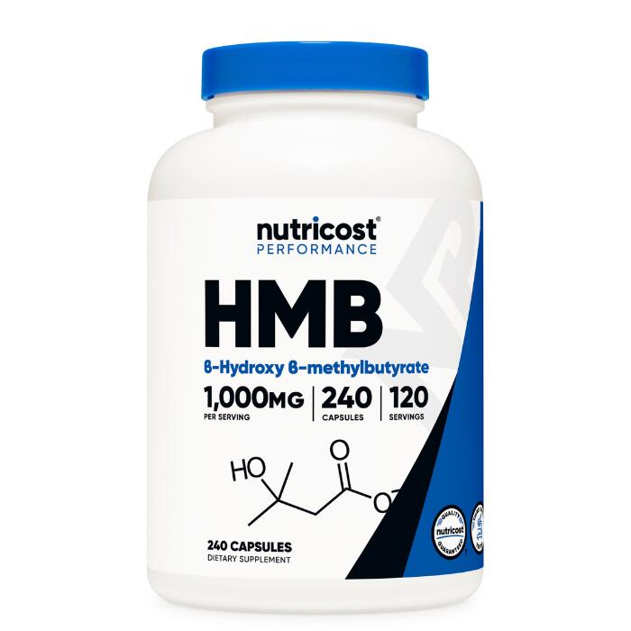 【Nutricost】 HMB 500mg 240 カプセル 非GMO グルテンフリー カルシウム β-ヒドロキシ β-メチルブチレ..