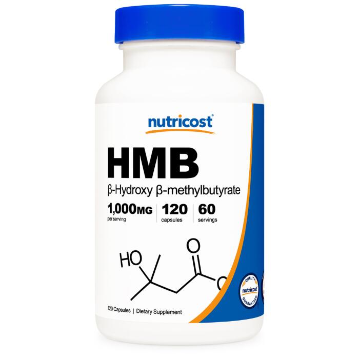 【Nutricost】 HMB 500mg 120 カプセル 非GMO グルテンフリー カルシウム β-ヒドロキシ β-メチルブチレート 一水和物