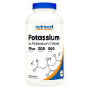 【Nutricost】クエン酸カリウム 99mg 500カプセル 非GMO グルテンフリー Potassium Citrate Capsules 500 CAPS