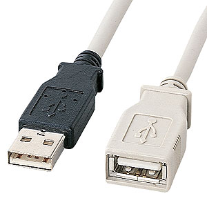 USB延長ケーブル 5m ライトグレー KU-EN5K サン