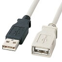 【最大777円OFFクーポン配布中】【訳あり 新品】USB延長ケーブル 5m ライトグレー KU-EN5K サンワサプライ ※箱にキズ、汚れあり