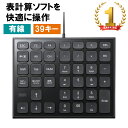 【11/1限定ポイント7倍(要エントリ)+最大1000円オフクーポン】【楽天1位受賞】テンキー 有線 USB A接続 静音 Excel ショートカット パンタグ...