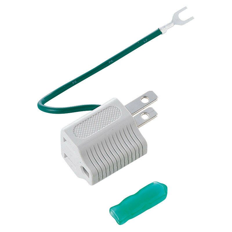 【最大2000円OFFクーポン配布中】【訳あり 新品】3P→2P変換アダプタ グレー TAP-AD1GYN サンワサプライ ※箱にキズ、汚れあり