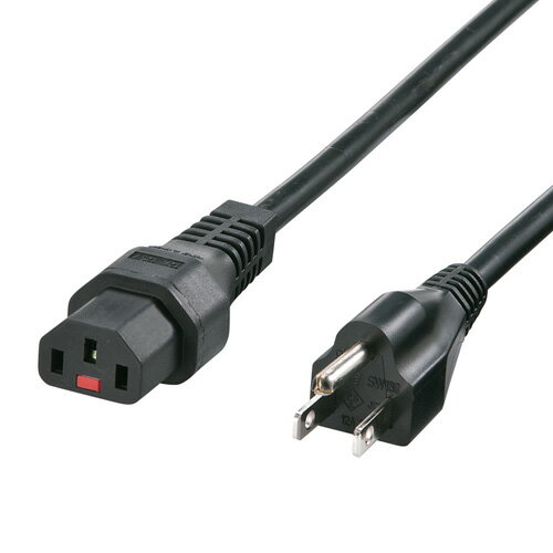 抜け防止ロック付き電源コード 3P 2m ブラック APW12-515C13LK02 サンワサプライ