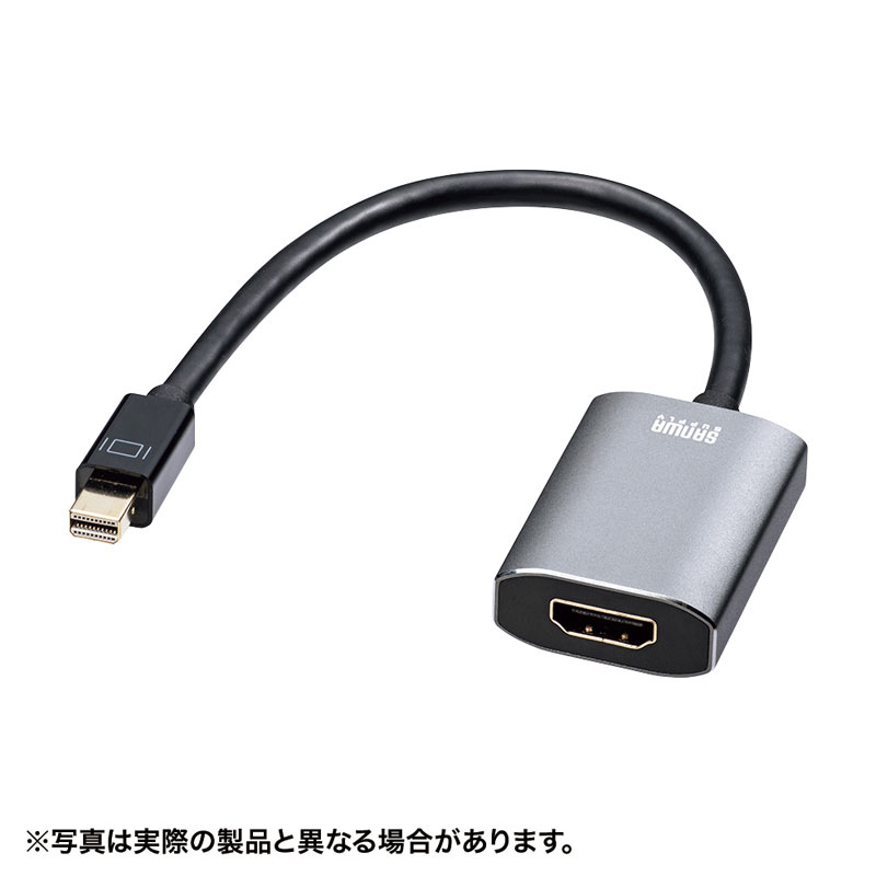 【訳あり 新品】ミニDisplayPort-HDMI 変換アダプタ HDR対応 ブラック 15cm AD-MDPHDR01 サンワサプライ ※箱にキズ、汚れあり【ネコポス対応】