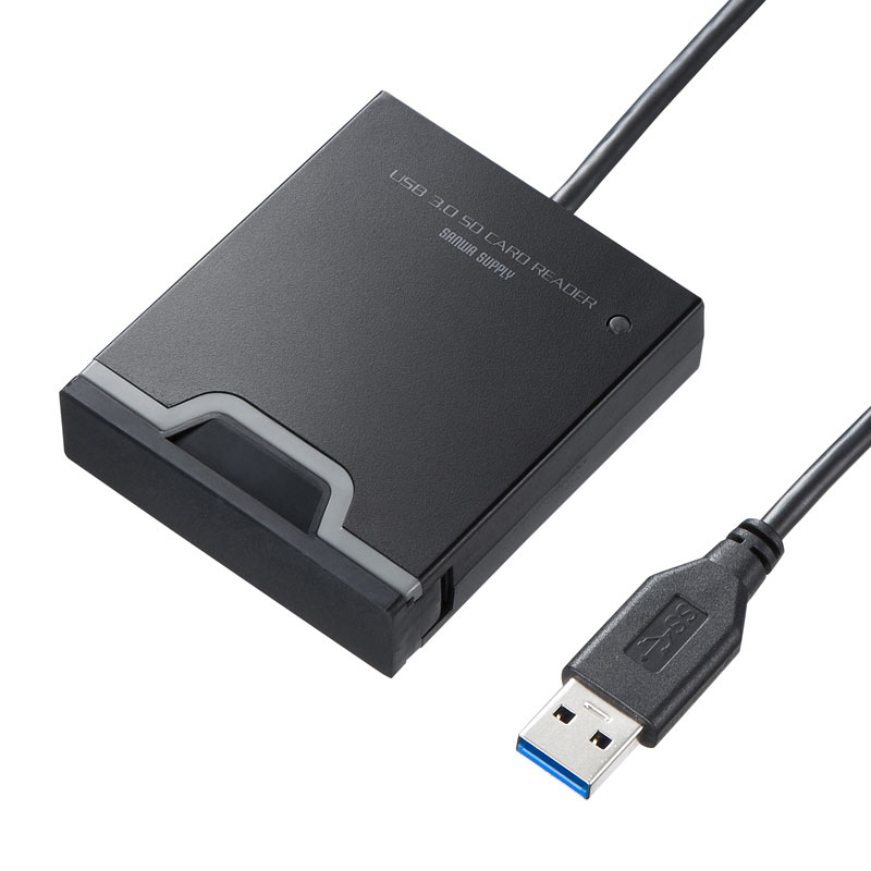 【ランク別最大P10倍＆最大3000円OFFクーポン】【訳あり 新品】USB3.2 Gen1 SDカードリーダー SD microSD用 カバー付き ADR-3SDUBKN サンワサプライ ※箱にキズ、汚れあり