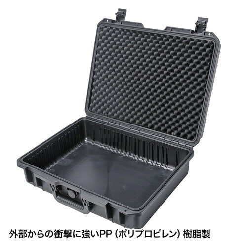 【割引クーポン配布中 8/23 01：59まで】【訳あり 新品】ハードケース PP樹脂製 密閉ダイヤル 鍵付き 18型ワイド対応 BAG-HD2 サンワサプライ ※箱にキズ、汚れあり