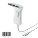 【訳あり 新品】バーコードリーダー 1次元タッチ式 抗菌タイプ スマホ画面読み取り対応 USB接続 スタンド付き BCR-1D7W サンワサプライ ※箱にキズ、汚れあり
