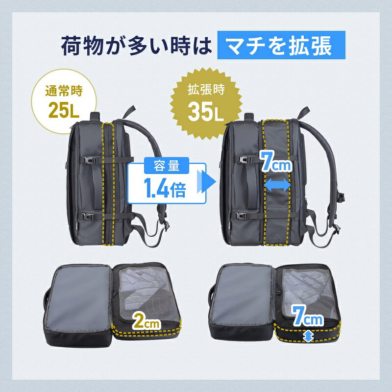 楽天市場】リュック マチ拡張 ビジネス 大容量 25L〜35L PCリュック