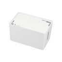 【最大2000円OFFクーポン配布中】【訳あり 新品】ケーブル&タップ収納ボックス Sサイズ ホワイト CB-BOXP1WN2 サンワサプライ ※箱にキズ、汚れ...