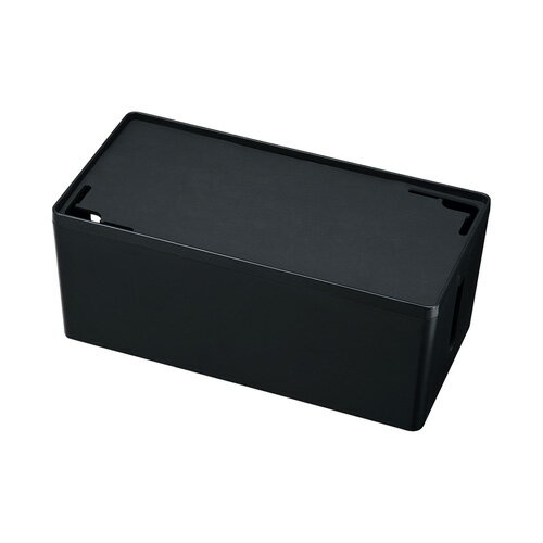 【訳あり 新品】ケーブル＆タップ収納ボックス Mサイズ ブラック CB-BOXP2BKN2 サンワサプライ ※箱にキズ、汚れあり