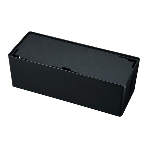【訳あり 新品】ケーブル＆タップ収納ボックス Lサイズ ブラック CB-BOXP3BKN2 サンワサプライ ※箱にキズ、汚れあり
