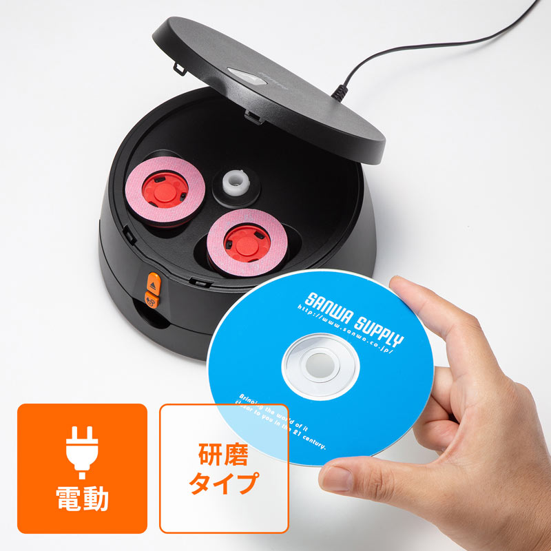 【訳あり 新品】ディスク自動修復機 研磨タイプ CD-RE3AT サンワサプライ ※箱にキズ、汚れあり