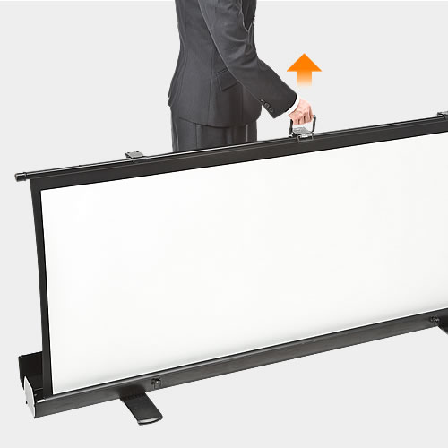 【楽天市場】プロジェクタースクリーン 自立式 100インチ パンタグラフ式 床置き型 簡単組立 100型 会議室 プレゼン ホームシアター