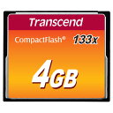 【5/1限定ポイント7倍 要エントリ ＋最大1000円オフクーポン】Transcend コンパクトフラッシュカード 4GB 133倍速 【ネコポス対応】