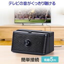 【最大777円OFFクーポン配布中】テレビスピーカー 有線 手元スピーカーTV用手元延長スピーカー 電池式 USB給電対応 ブラック EZ4-SP087