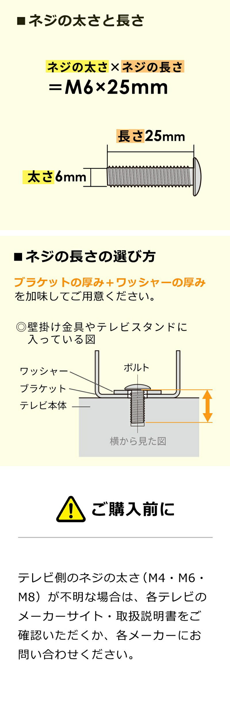 ⭐️テレビ取り付けネジ　セット　テレビ壁掛け金具とモニタースタンドに適用 716ktOrhjtL._AC_UF350,