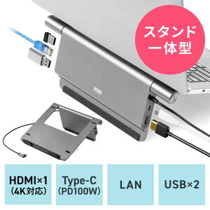 USB Type-Cɥå󥰥ơ ɰη Ρȥѥ󥹥б 4K/60Hzб HDMI PD100W ͭLANб EZ4-VGA019
