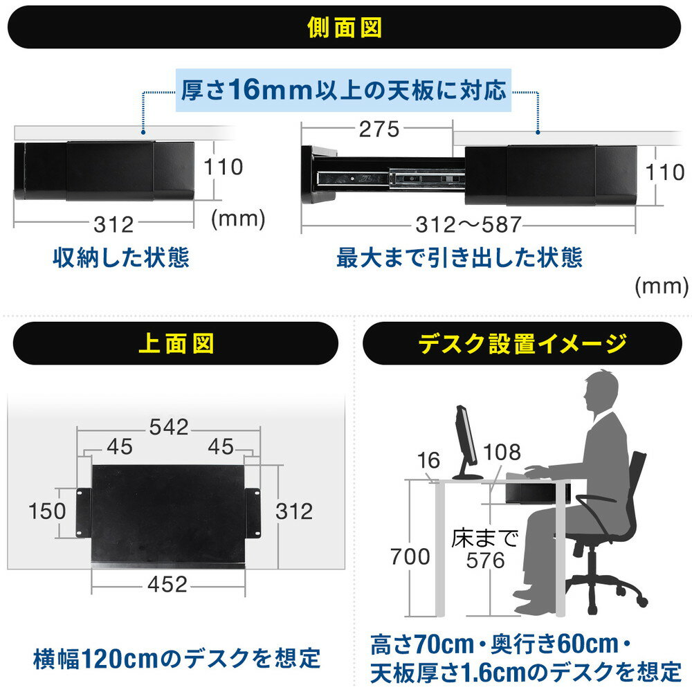 楽天市場】デスク下収納ボックス 引き出し 後付け 木ネジ固定 楽天市場】デスク下収納ボックス 引き出し 後付け 木ネジ固定