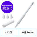Apple Pencil 保護カバーセット 第2世代用 シリコン製 アップルペンシル専用ペン先カバー×3個 本体カバー×1個 EZ2-PEN039W【ネコポス対...