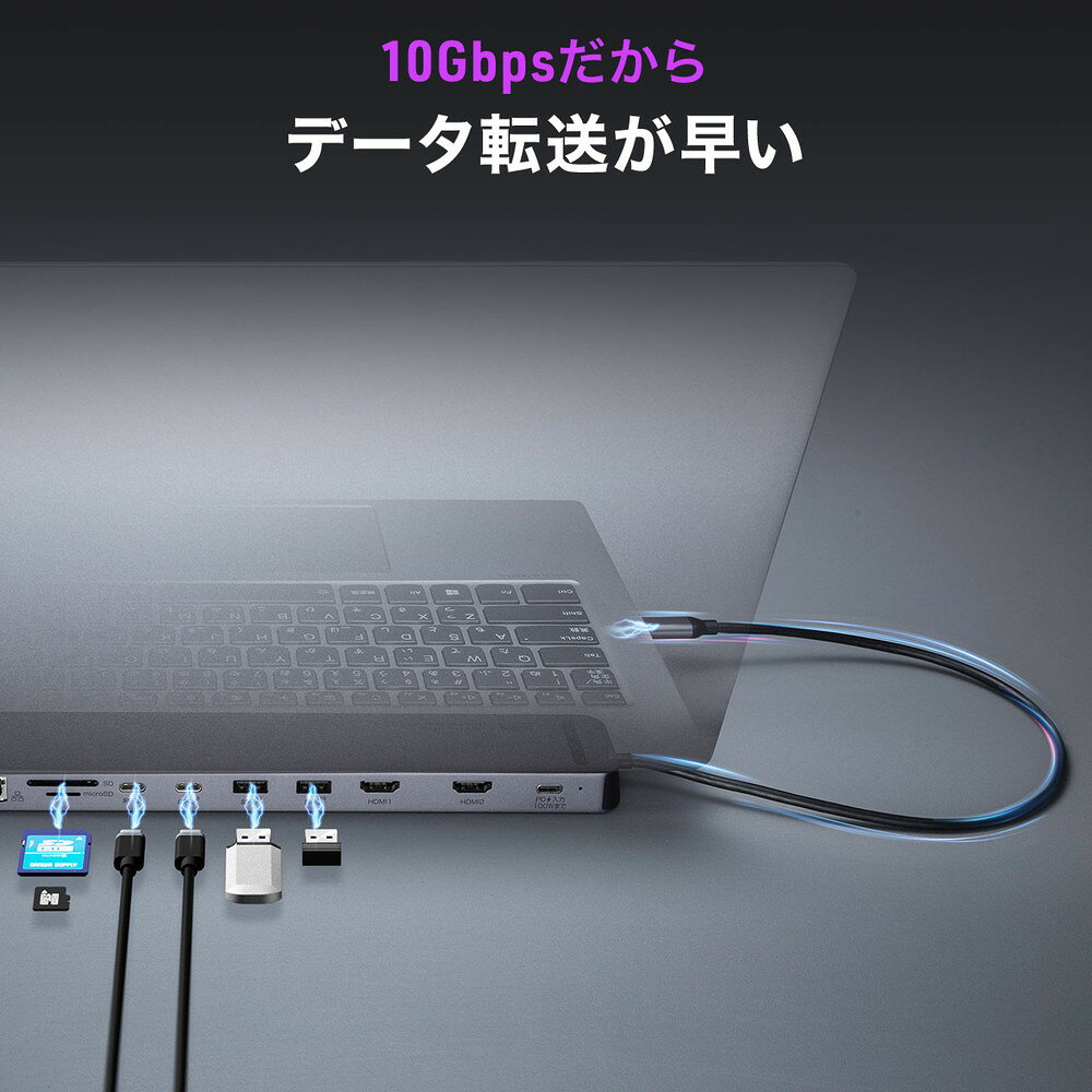 楽天市場】ドッキングステーション HDMI2つ 4K 2画面出力対応 USB-C