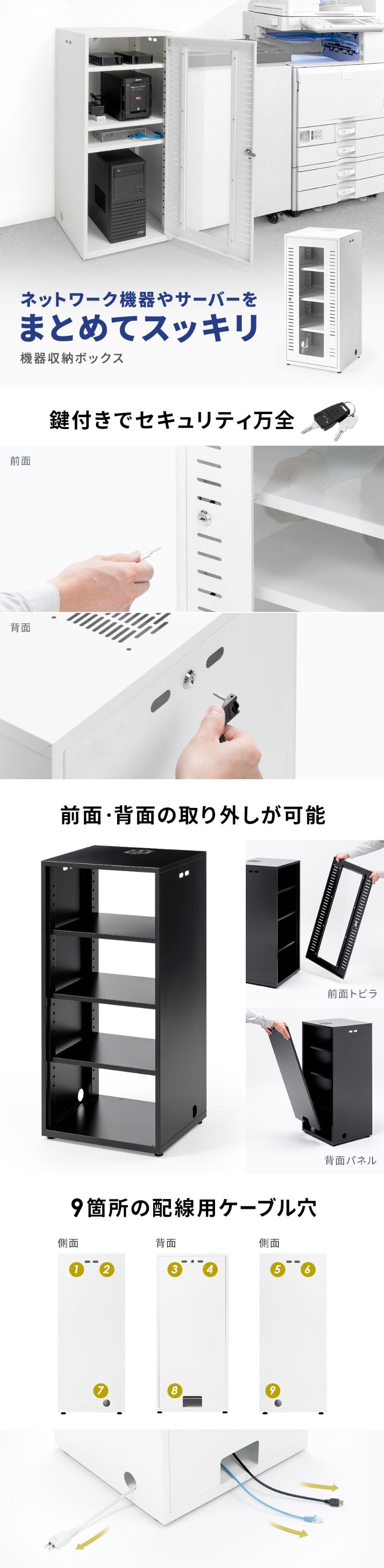 楽天市場】【楽天1位受賞】機器収納ボックス ネットワークラック 大型
