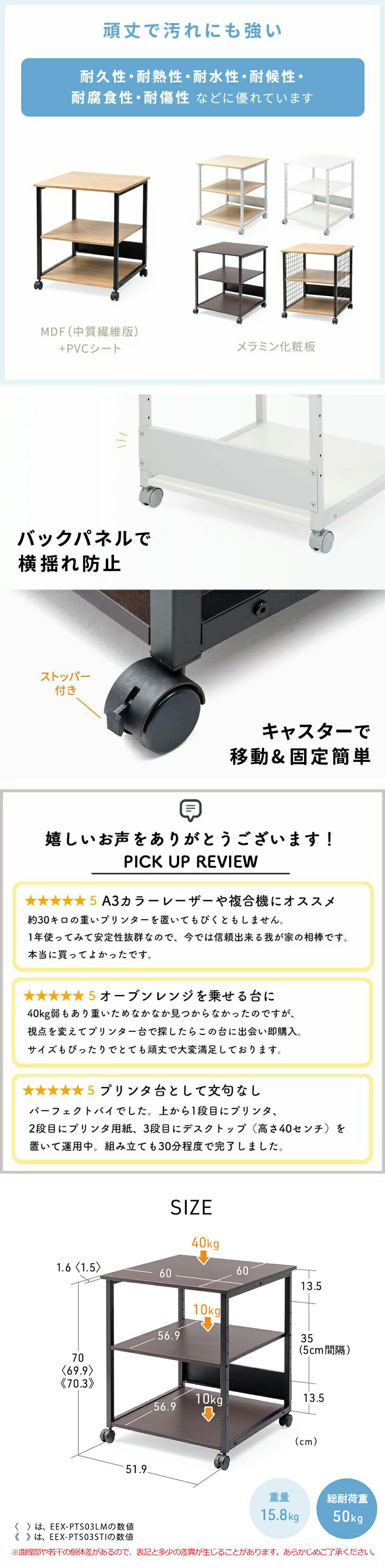 楽天市場】【楽天1位受賞】プリンター台 キャスター付き 高さ 楽天市場】【楽天1位受賞】プリンター台 キャスター付き 高さ