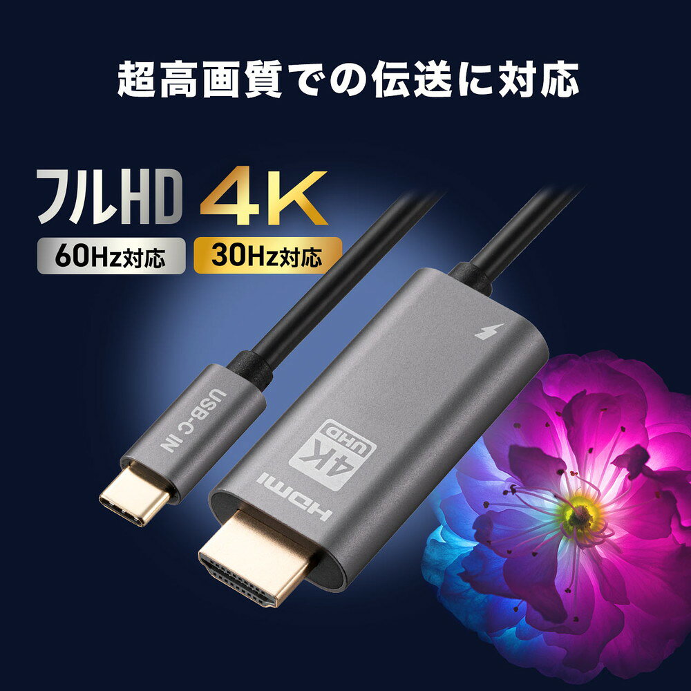 楽天市場】USB Type-C HDMI変換アダプタ 4K/30Hz フルHD/60Hz PD60W