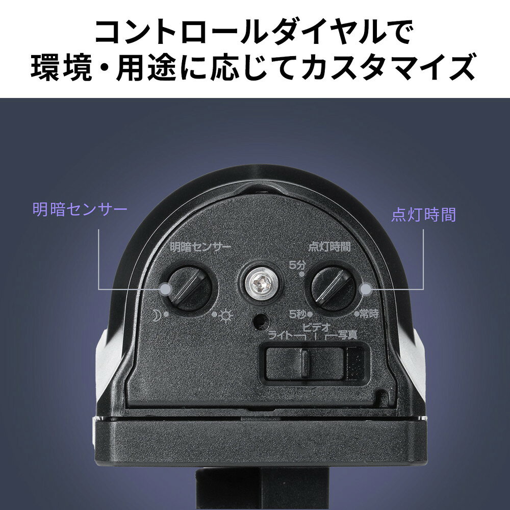 楽天市場】センサーライト 録画機能付き カメラ搭載 2000ルーメン 人感