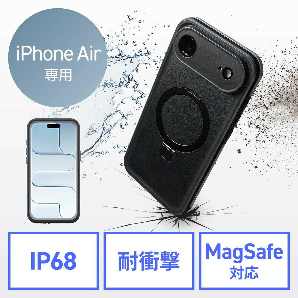 iPhoneAir �ɿ�ϡ��ɥ����� �Ѿ׷� IP68 �ɿ� MIL���� �׷�ۼ� MagSafe�б� �ʰץ�����ɵ�ǽ �磻��쥹���� �����ݸ� �����ɿ� EZ2-SPC044WP�ڥͥ��ݥ��б���
