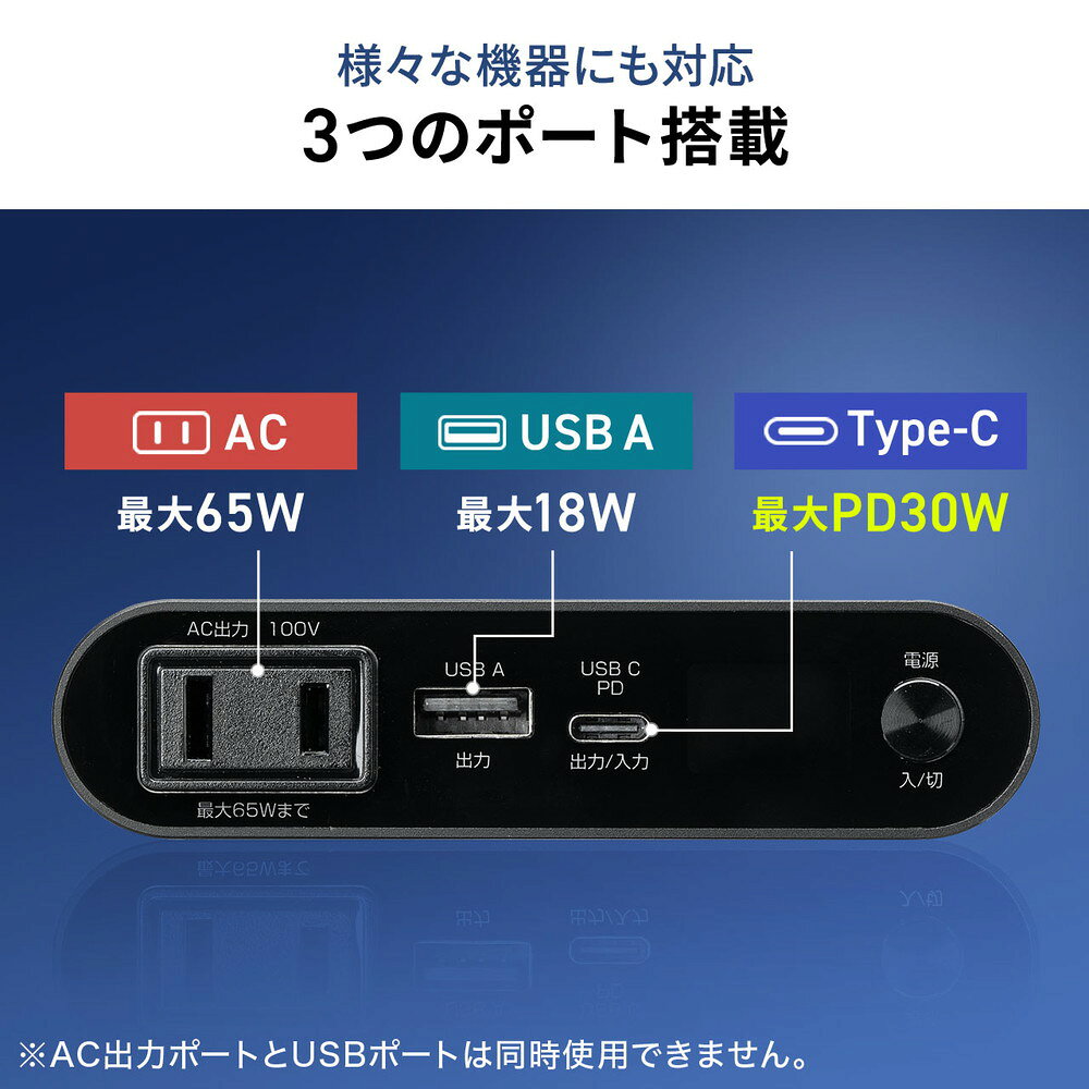 楽天市場】モバイルバッテリー AC出力対応 大容量 13200mAh 47.52Wh