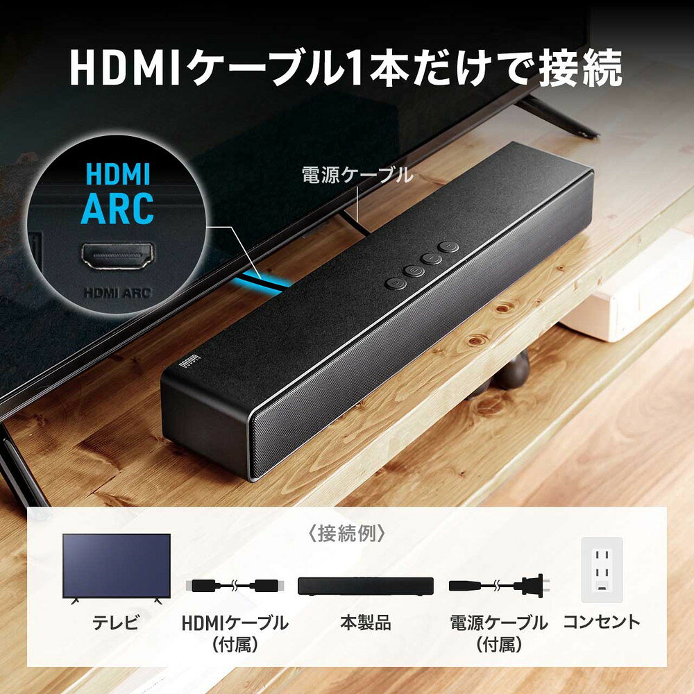 送料無料　サウンドバー スピーカー A27 Bluetooth HDMI ARC 楽天市場】サウンドバー テレビ用 コンパクト ARC対応 HDMI接続