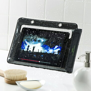 iPad・タブレットPC防水ケース（お風呂対応・iPad Air＆10.1インチ汎用・スタンド機能付）