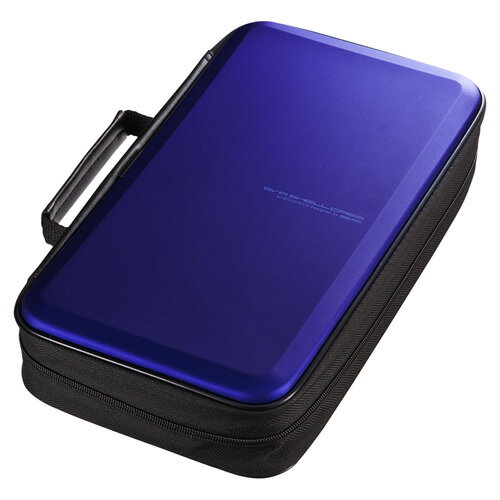 ブルーレイディスク対応セミハードケース 104枚収納 ブルー FCD-WLBD104BL サンワサプライ ※箱にキズ、汚れあり