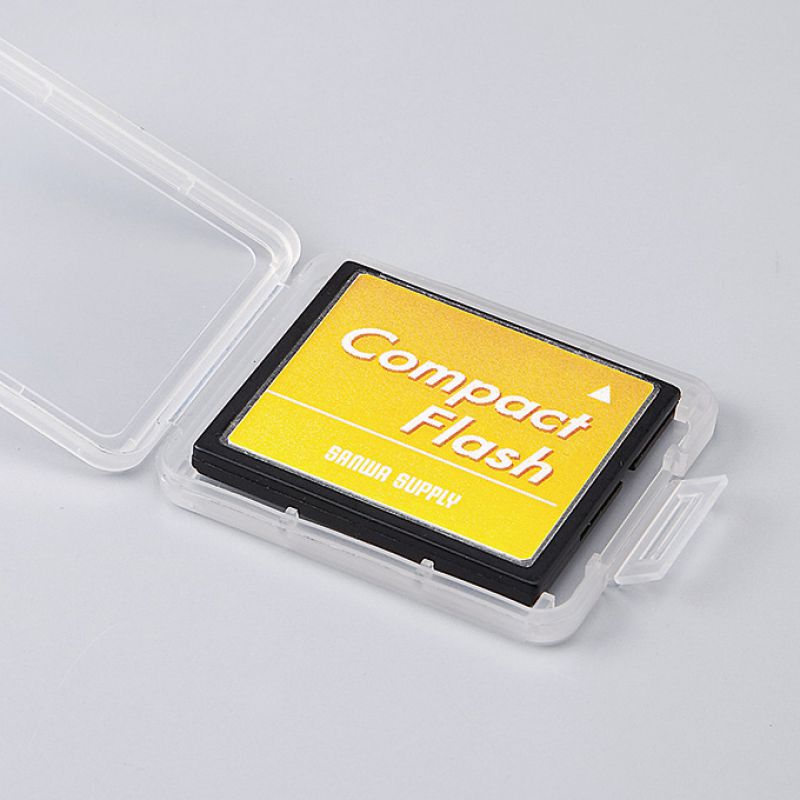 【訳あり 新品】CFカードケース INDEXシール付き 1枚収納 6個セット クリア FC-MMC...