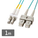 【最大777円OFFクーポン配布中】【訳あり 新品】メガネ型光ファイバケーブル マルチ50μmOM3、LC×2-SC×2、1m HKB-OM3LCSC-01N ...