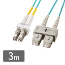 【最大777円OFFクーポン配布中】【訳あり 新品】メガネ型光ファイバケーブル マルチ50μmOM3、LC×2-SC×2、3m HKB-OM3LCSC-03N ...
