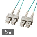 【最大777円OFFクーポン配布中】【訳あり 新品】メガネ型光ファイバケーブル マルチ50μmOM3、SC×2-SC×2、5m HKB-OM3SCSC-05N ...
