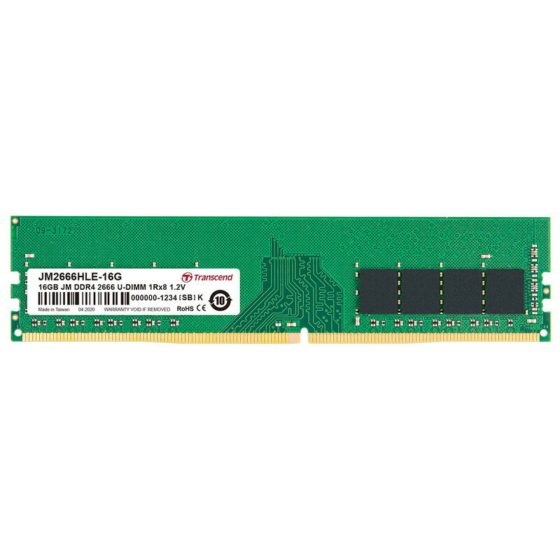 fXNgbvp 16GB Transcend DDR4-2666 PC4-21300 U-DIMM JM2666HLE-16G gZh lR|XΉ 