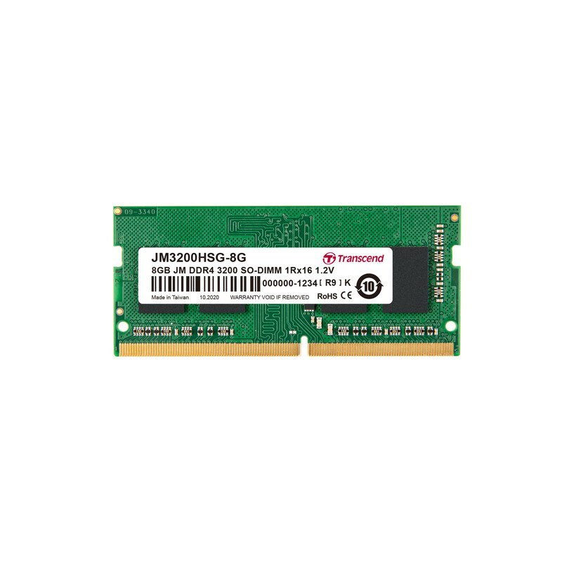 ノートパソコン用メモリ 8GB Transcend DDR4-3200 SO-DIMM JM3200HSG-8G トランセンド【ネコポス対応】