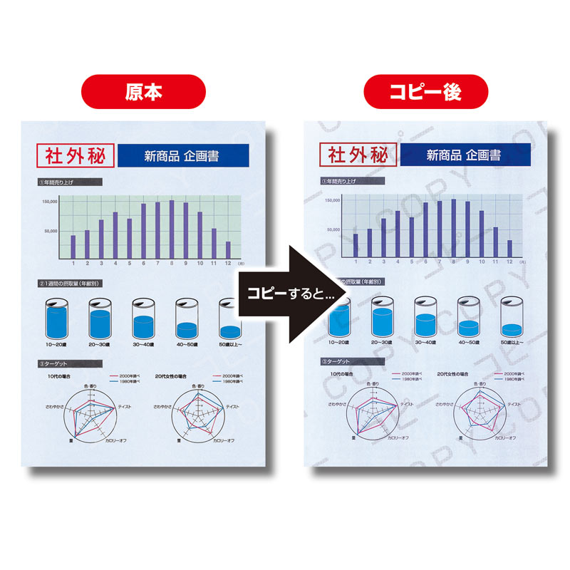 マルチタイプコピー偽造防止用紙 A4 100枚入り JP-MTCBA4N サンワサプライ