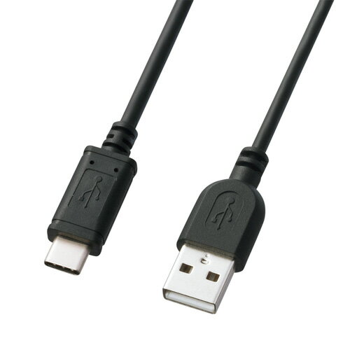 【最大777円OFFクーポン配布中】USB2.0 Type C-Aケーブル ブラック 0.5m KU-CA05K サンワサプライ