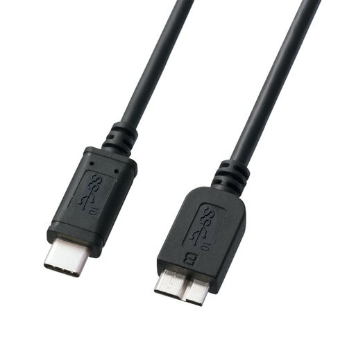 【最大2000円OFFクーポン配布中】【訳あり 新品】USB3.1 Gen2 Type C-microBケーブル ブラック 1m KU31-CMCB10 サンワ...