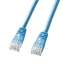 【5/1限定ポイント7倍(要エントリ)+最大1000円オフクーポン】Cat 5eより線LANケーブル 2m ライトブルー KB-T5Y-02LBN サンワサプラ...