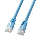 【5/1限定ポイント7倍(要エントリ)+最大1000円オフクーポン】Cat 5eより線クロスケーブル 3m ライトブルー KB-T5Y-03LBCN サンワサプ...