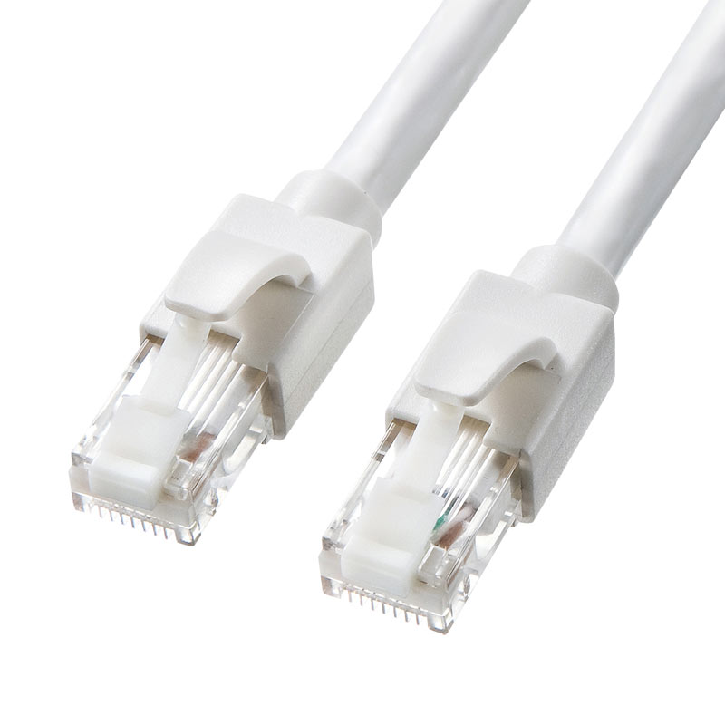 【ランク別最大P10倍＆最大3000円OFFクーポン】【訳あり 新品】Cat6A LANケーブル 単線 カテゴリ6A ホワイト 20m 爪折れ防止カバー KB-T6ATS-20W サンワサプライ ※箱にキズ、汚れあり