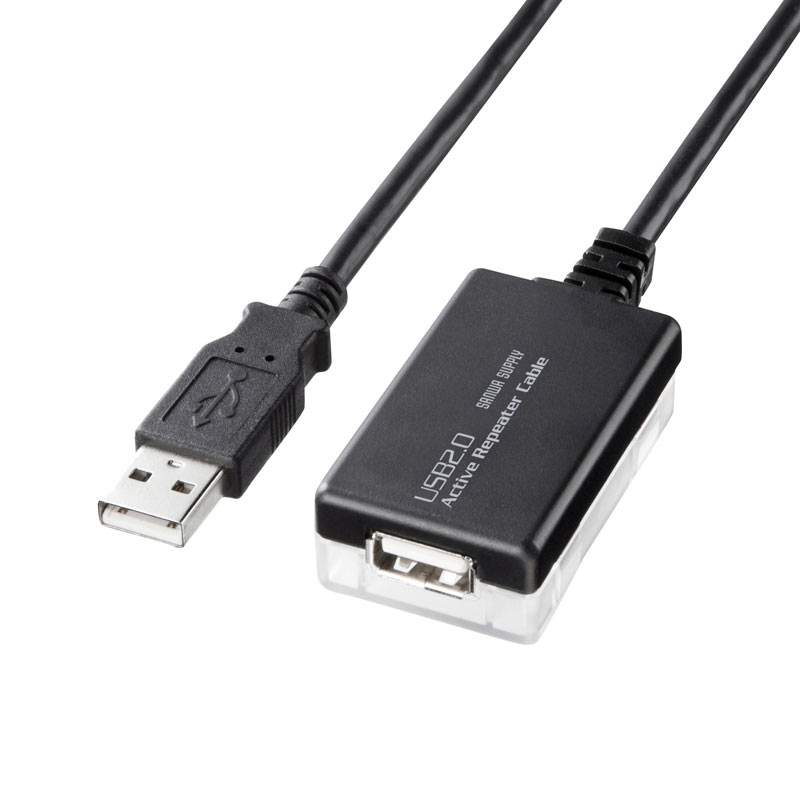 【訳あり 新品】12m延長USB2.0アクティブリピーターケーブル KB-USB-R212N サンワサプライ ※箱にキズ、汚れあり