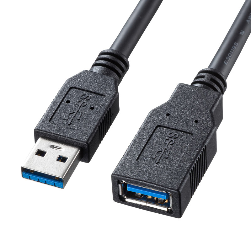 【最大2000円OFFクーポン配布中】【訳あり 新品】USB3.0延長ケーブル ブラック 0.5m KU30-EN05K サンワサプライ ※箱にキズ、汚れあり【...