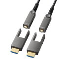 【最大2000円OFFクーポン配布中】HDMIケーブル 光ファイバーケーブル 4K60Hz対応 HDR対応 ARC対応 HEC対応 15m ブラック KM-HD20-PFBAD15 サンワサプライ